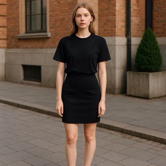 ELLEN TRACY PENCIL SKIRT SIZE XSMALL BLACK JERSEY KNIT PULL ON STRETCH NWT $59 - Picture 10 of 10